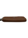 Coach Brown Leather Logo Zip Wristlet Wallets Brown
