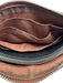 Coach Brown Leather Logo Zip Wristlet Wallets Brown