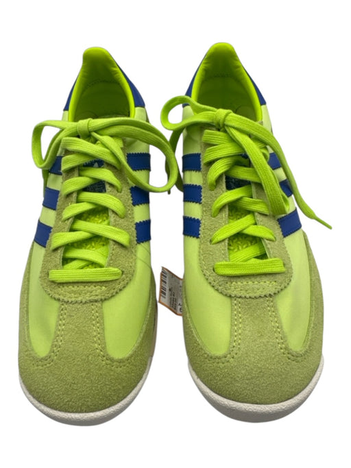 Adidas Shoe Size 6 Lime Green & Blue Nylon Suede Low Top Sneakers Lime Green & Blue / 6