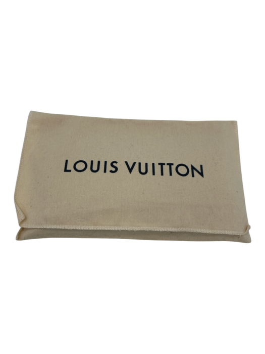 Louis Vuitton Black & Beige Leather Monogram embossed Contrast Trim Wallets Black & Beige