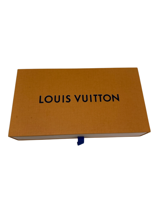Louis Vuitton Black & Beige Leather Monogram embossed Contrast Trim Wallets Black & Beige