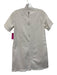 Current/Elliot Size 1 White Cotton Denim Short Sleeve Raw Hem Patch Pocket Dress White / 1