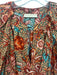 Ulla Johnson Size 4 Orange, Red, Blue Print Cotton Short Puff Sleeve Dress Orange, Red, Blue Print / 4