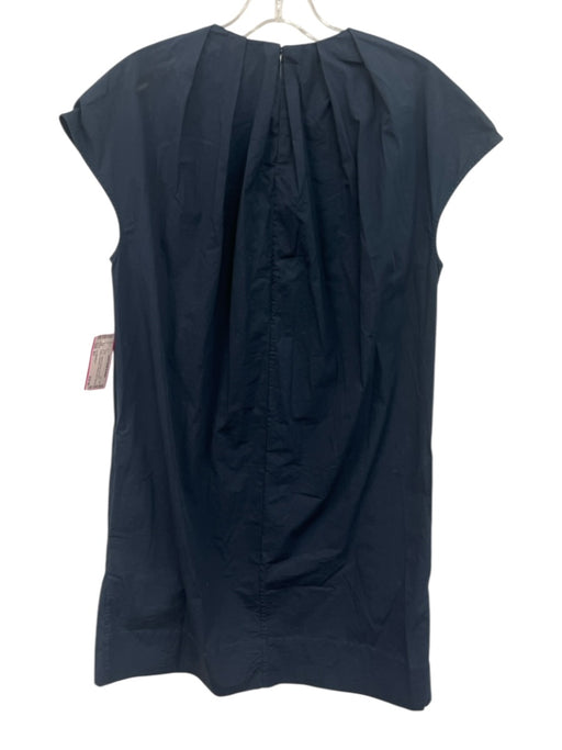 Ann Mashburn Size XS Navy Blue Cotton Sleeveless Pleated Back Keyhole Dress Navy Blue / XS