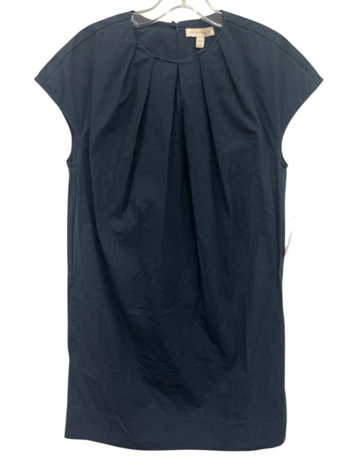 Ann Mashburn Size XS Navy Blue Cotton Sleeveless Pleated Back Keyhole Dress Navy Blue / XS