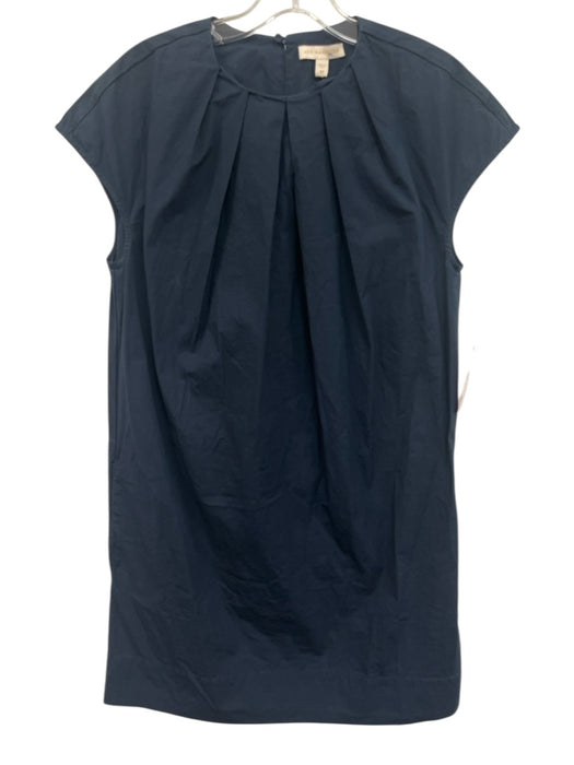 Ann Mashburn Size XS Navy Blue Cotton Sleeveless Pleated Back Keyhole Dress Navy Blue / XS