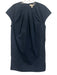 Ann Mashburn Size XS Navy Blue Cotton Sleeveless Pleated Back Keyhole Dress Navy Blue / XS