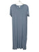 Lake Size Small Light Blue Bamboo Blend Short Sleeve Midi Pajama Dress Light Blue / Small