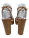 Loeffler Randall Shoe Size 8.5 Tan Brown Leather open toe Twist Knot Pumps Tan Brown / 8.5