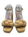 Loeffler Randall Shoe Size 8.5 Beige Straw & Leather Square Open Toe Pumps Beige / 8.5