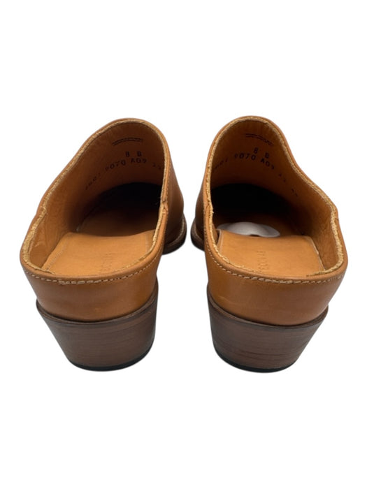 Tecovas Shoe Size 8 Brown Leather Almond Toe Gradient Embroidered Mules Brown / 8