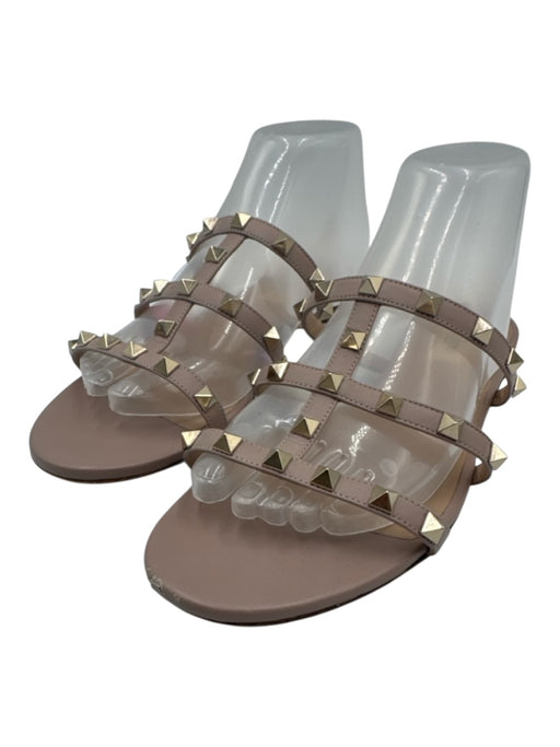 Valentino Garavani Shoe Size 39 Blush Beige Leather open toe Rockstud Sandals Blush Beige / 39