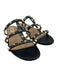 Valentino Garavani Shoe Size 39 Black Leather open toe Rock Studs Cage Sandals Black / 39