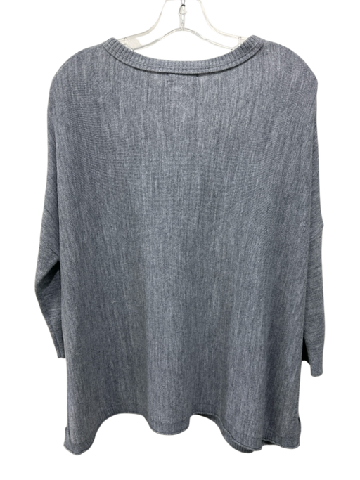 Mersea Size S/M Gray Missing Fabric Tag Heathered Knit 3/4 Sleeve Sweater Gray / S/M