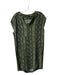 Anthropologie Size XS Green & Black Viscose V Neck Sleeveless Knee length Dress Green & Black / XS