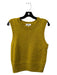 COS Size S Mustard Wool Blend Round Neck Sleeveless Ribbed Hem Knit Top Mustard / S