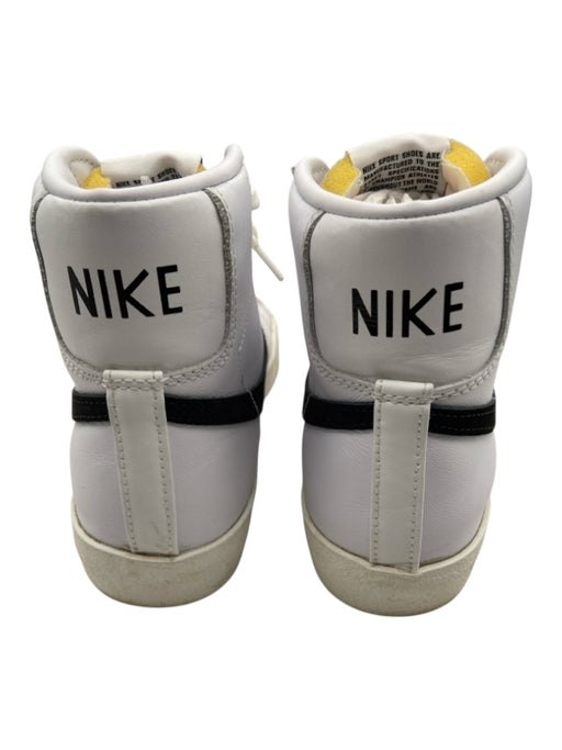 Nike Shoe Size 7 White & Black Leather & Synthetic High Top lace up Logo Shoes White & Black / 7