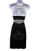 David Meister Size S Black Cotton Blend Sleeveless Halter Plunge Neck Dress Black / S