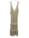 Sunday in Brooklyn Size M/L Cream Acrylic Sleeve Cut Outs Open Knit V Neck Dress Cream / M/L