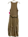 Daily Practice Size M Brown Cotton Mixed Fabric Pockets Sleeveless Dress Brown / M