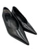 Toteme Shoe Size 37 Black Leather Pointed Toe Slip On Kitten Heel Pumps Black / 37