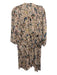 Zadig & Voltaire Size L Pink & Multi Viscose Long Sleeve All Over Print Dress Pink & Multi / L