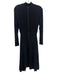 Alice + Olivia Size 6 Black Viscose Long Sleeve Mock Neck Midi Dress Black / 6