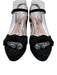 Stuart Weitzman Shoe Size 7 Black Leather Suede Open Toe Block Heel Pumps Black / 7
