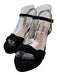 Stuart Weitzman Shoe Size 7 Black Leather Suede Open Toe Block Heel Pumps Black / 7