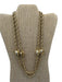 Cabi Gold Faux Pearl Beetle Long Chain Necklace Gold