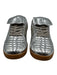 Steve Madden Shoe Size 7 Silver PU Leather Lace Up Quilted Stitched Sneakers Silver / 7