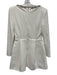 Nadine Merabi Size 8 White Polyester Wide Neck Long Sleeve Rhinestones Dress White / 8