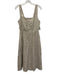 Quince Size M Beige Linen Sleeveless Smocked Back pleats Midi Dress Beige / M