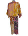 Zara Size M Purple, Yellow, Multi All Over Print Beaded 3/4 Sleeve Midi Dress Purple, Yellow, Multi / M