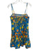 Olivia James Size M Blue & Multi Cotton Fruit Sleeveless Knee Length Dress Blue & Multi / M