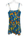 Olivia James Size M Blue & Multi Cotton Fruit Sleeveless Knee Length Dress Blue & Multi / M