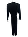 A.L.C. Size 4 Black Polyester Shoulder Pad Pleats Pockets Open Front Jumper Black / 4