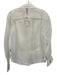 Anthropologie Size S White Polyester Long Sleeve Button Up pleats Sheer Top White / S