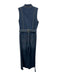 Ramy Brook Size 29 Blue Cotton Blend Zip Front Wide Leg Sleeveless Jumpsuit Blue / 29