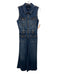 Ramy Brook Size 29 Blue Cotton Blend Zip Front Wide Leg Sleeveless Jumpsuit Blue / 29