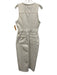 Pistola Size M White Cotton Blend Zip & Button Midi Denim Sleeveless Dress White / M