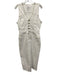 Pistola Size M White Cotton Blend Zip & Button Midi Denim Sleeveless Dress White / M