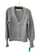 Veronica Beard Size XS Gray Acrylic Blend V Neck Long Sleeve Sweater Gray / XS