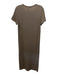 Jenni Kayne Size M Brown Wool Blend Knit Short Sleeve Round Neck Maxi Dress Brown / M