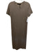 Jenni Kayne Size M Brown Wool Blend Knit Short Sleeve Round Neck Maxi Dress Brown / M