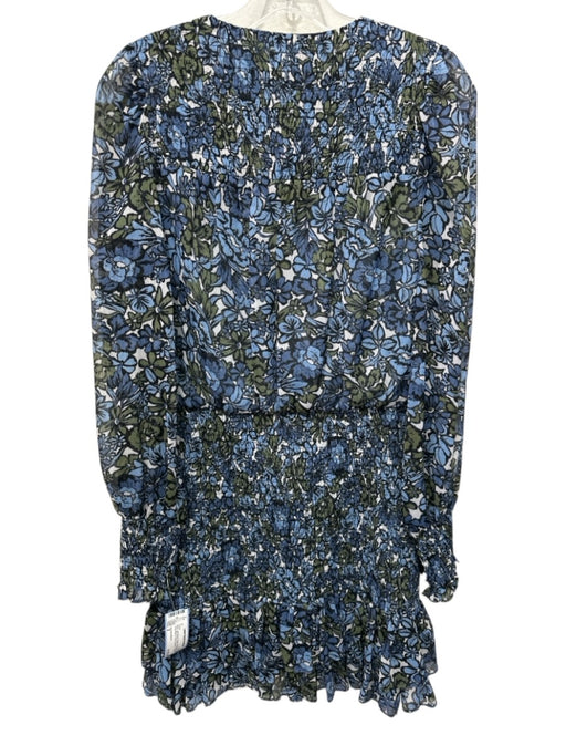 Veronica Beard Size 2 Blue, Light Blue & Green Polyester Blend Long Sleeve Dress Blue, Light Blue & Green / 2