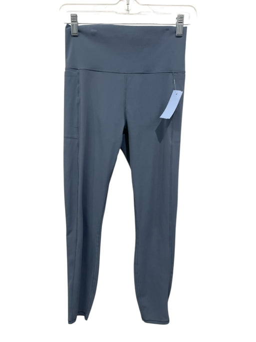 Vuori Size M Slate Blue No Fabric Tag Wide Waist Band Paneled Leggings Slate Blue / M