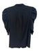 Frame Size XS Black Silk Short Puff Sleeve Button Front Collar Top Black / XS