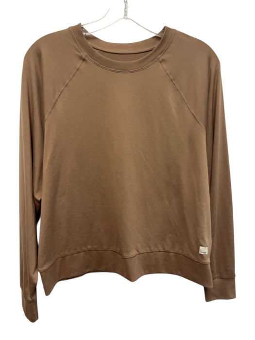 Vuori Size Small Tan Brown Polyester Blend Long Sleeve Ribbed Top Tan Brown / Small