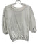 Pilcro Size Medium White Cotton Blend Short Puff Sleeve Ribbed Top White / Medium